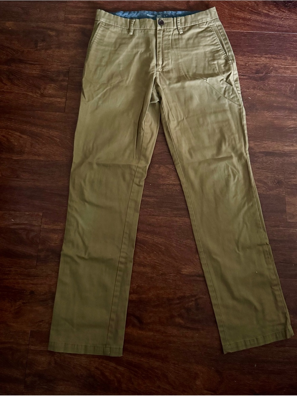Old Navy Olive Green Straight-Leg Chinos